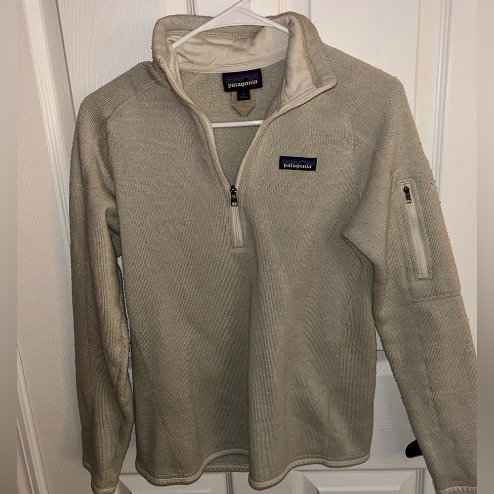 Patagonia Beige Quarter-Zip Pullover